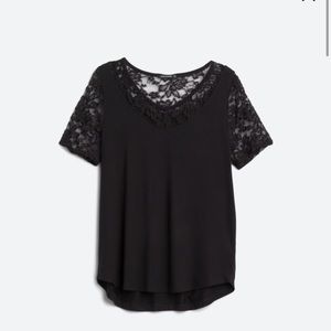 Stitch Fix Bailee Lace Detail Knit Top L
